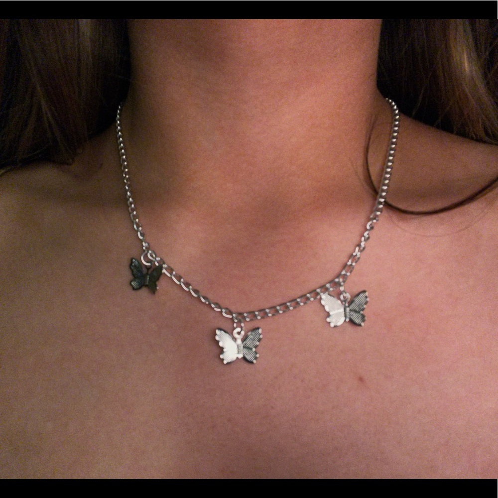 Triple Butterfly Necklace